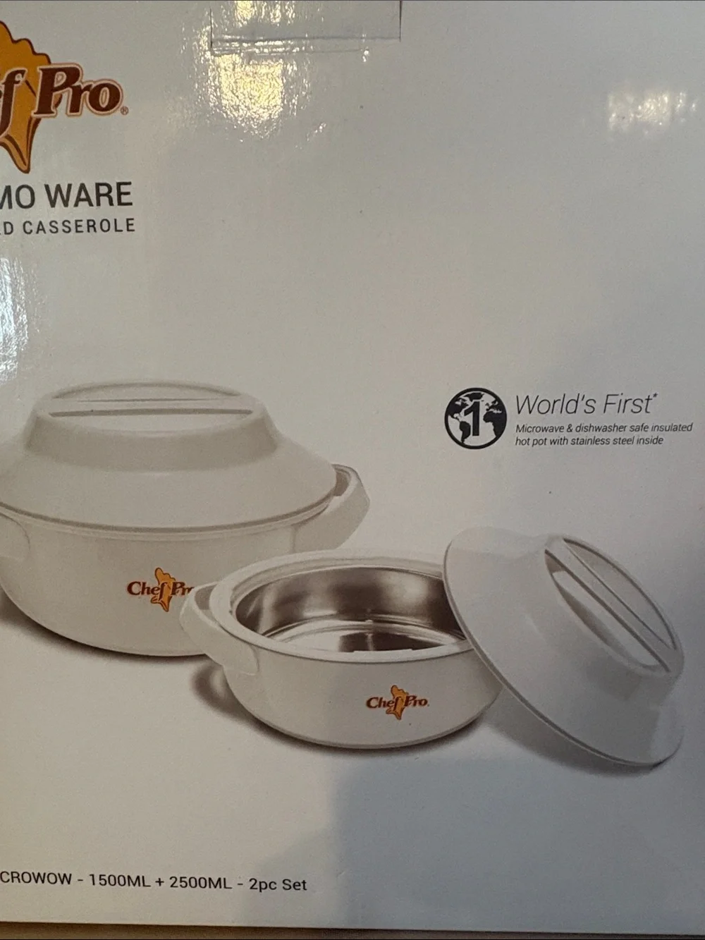 Chef Pro Thermo Ware Insulated Casserole Set - White